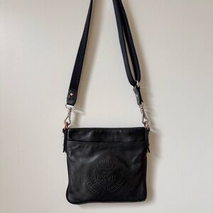 Lauren Ralph Lauren Black Leather Cross Body Bag *Repaired*